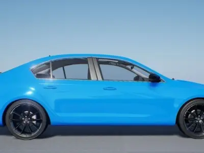 Skoda Octavia RS Game model with Texture Low-poly 3D model