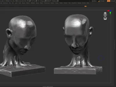 human head modern sculpture 3d print model 82 3D print model