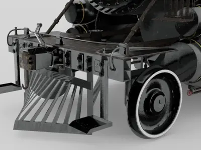 Essex Steam Train Engine Locomotive and Wagons 3D model