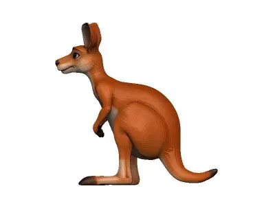 Kangaroo Low-poly 3D model