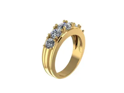 Gold Ring 3D print model 3D print model 3D print model