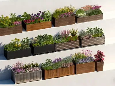 flower box 3D model