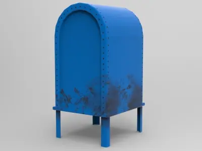Game Ready MailBox PBR mail box Free low-poly 3D model