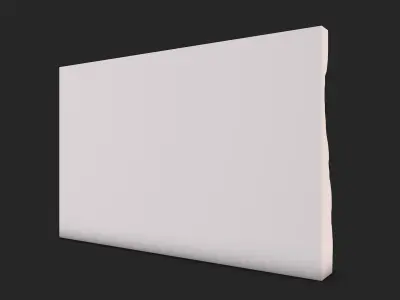 Cracked Cement Stone Wall 3D model
