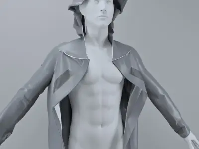 Hooded Running Jacket 3D model