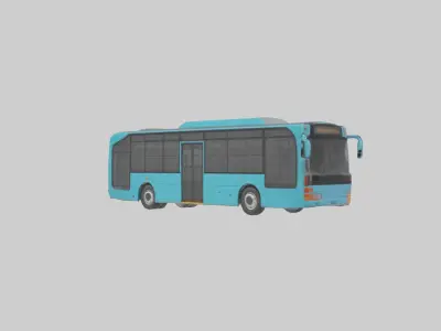 City Bus Model  Low-poly 3D model