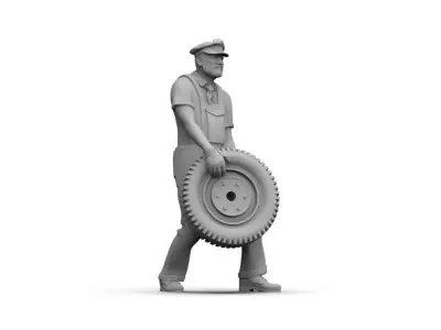 Gas Station Staff 3D print model