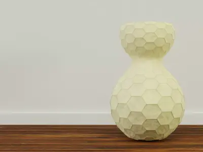 Decorative Hexagon Vase 3D model