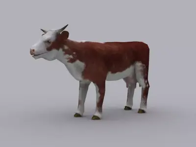 COW GAME READY ANIMATED MODEL Low-poly 3D model