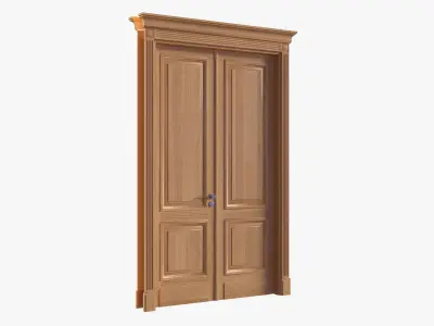 Door classic double 04 3D model