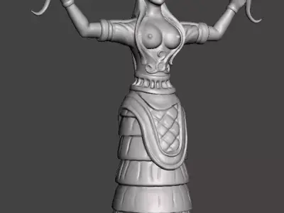 Snake Goddess 3D print model