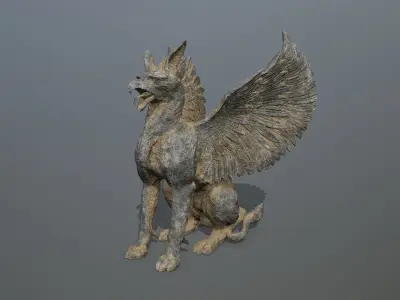 Statue  Creature Low-poly 3D model