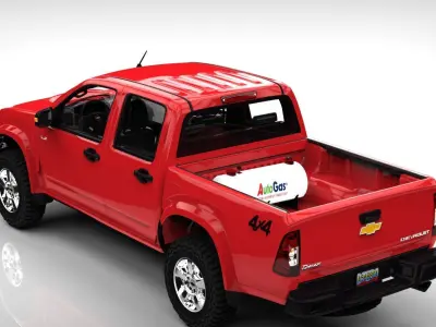 CHEVROLET D-MAX ENGINE GAS  Low-poly 3D model