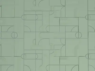 3D geometric panel 3D print model