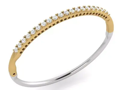 Diamond Bangle Bracelet 3835 3D print model