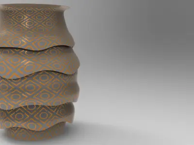 Lostry Stool Low-poly 3D model