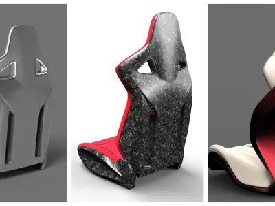 car seat collection 2021 3D model