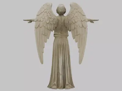 Weeping Angel Statue Low-poly 3D model