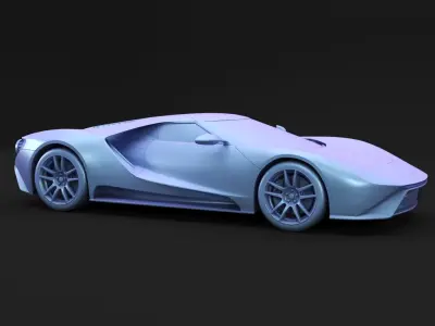 American GT supercar 3D model
