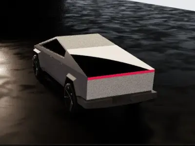 Tesla Cybertruck 2 models Low-poly 3D model