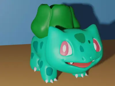 3D Printed Pokemon Bulbasaur Flower Planter 3D print model