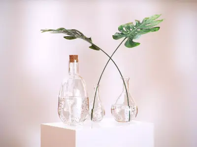 Decorative glass vases HG2 3D model