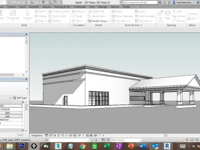 revit bank 3D model