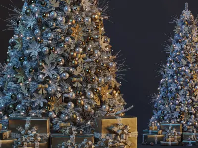 CHRISTMAS TREE DECORATIVE SET 3D model