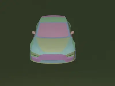 tesla model 3 electric car  3D model