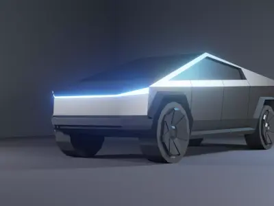 Cybertruck Tesla - Low Poly Low-poly 3D model