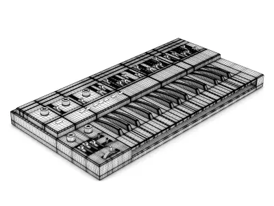 Keyboard Synthesizer 3D model