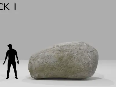 ROCK PACK LOW-POLY PBR 3D MODEL Low-poly 3D model