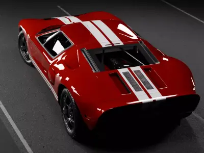 2005 Ford GT 40 Rigged 3D model