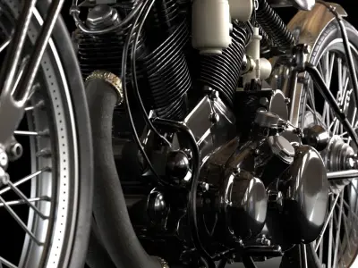 Jeff Decker 1952 Vincent Black Lightning Free 3D model