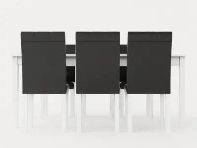 Jasmine Extensionable Food Group 180 Cm With 6 Viktor Chair Low-poly 3D model