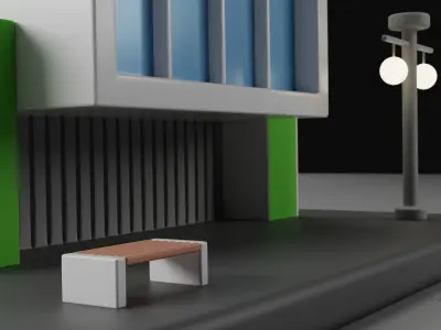 Ecological city 3D model