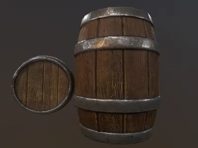Barrle prop Low-poly 3D model