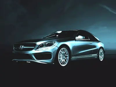 Mercedes-Benz S 500 mod Low-poly 3D model