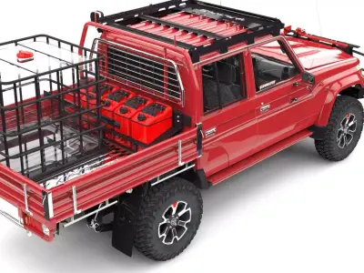 TOYOTA LAND CRUISER J79 HEMBRITA ARB  Low-poly 3D model