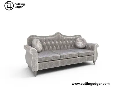 Modern Chesterfield Sofa 3D model