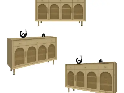 Parametric Sideboard Revit  3D model