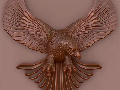 Fly eagle Relief 3D print model