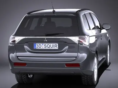 Mitsubishi Outlander 2015 VRAY 3D model