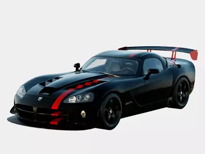 Dodge Viper SRT10 ACR 2008 Low-poly 3D model
