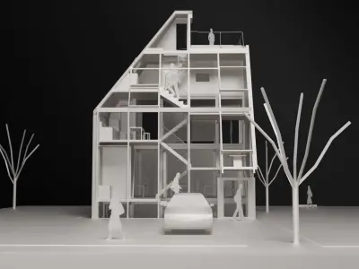 House and Atelier Bow Wow 3D model