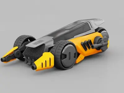 sci-fi vehicle 3D model