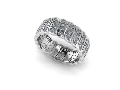  Beautiful Band Ring For Diamonds 3D print model