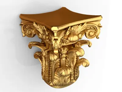 Column capital classic decorative ornament cnc 3d printing  01 3D model