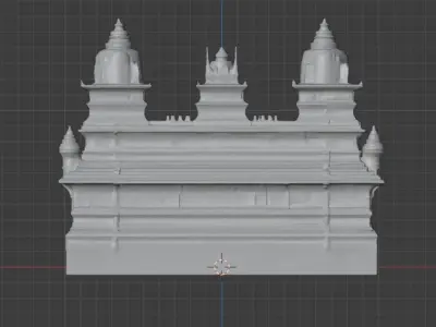 Old Hindu Temple 3D Model Pack  Stylized Realism Low-poly 3D model