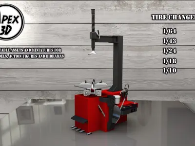 Tire Changer 3d printable in various scales 3D print model